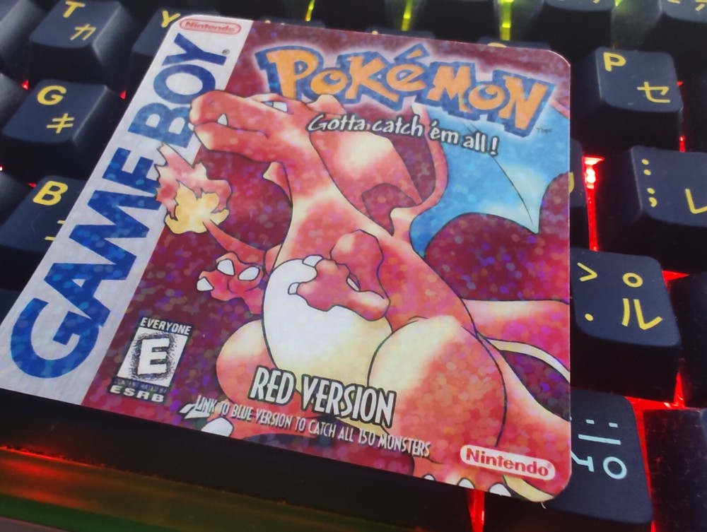 Pokémon Red Version Box Art Game Boy Charizard Retro Nostalgia Sticker