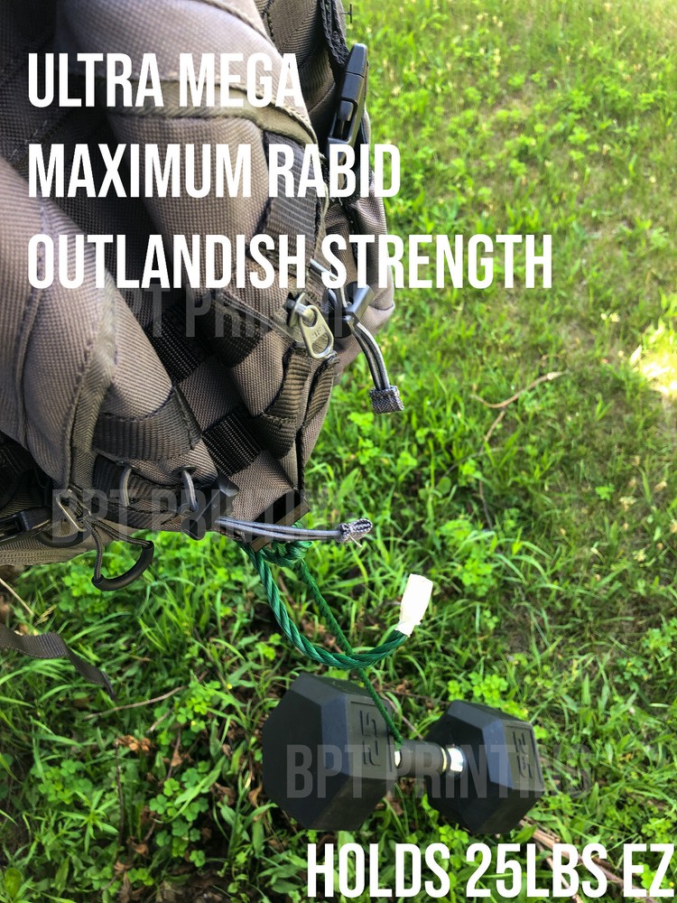 2x Pair 3D Printed Molle PALS Pack Mounting Strap Eye Hole Clips