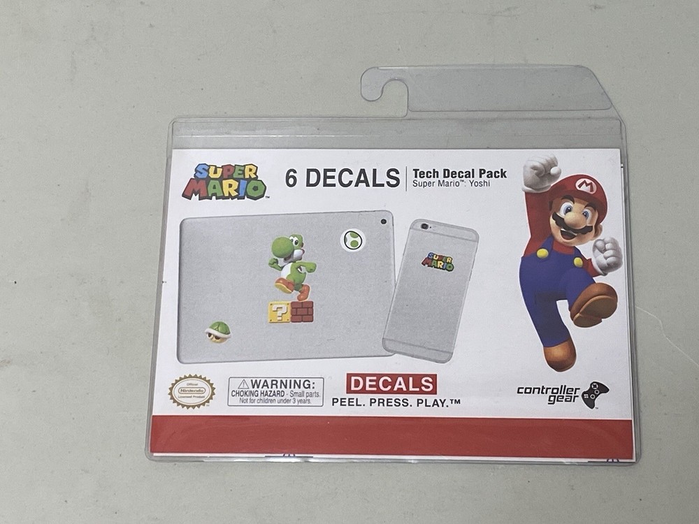Nintendo Super Mario Tech Decal Pack 6 Decals Yoshi Sticker
