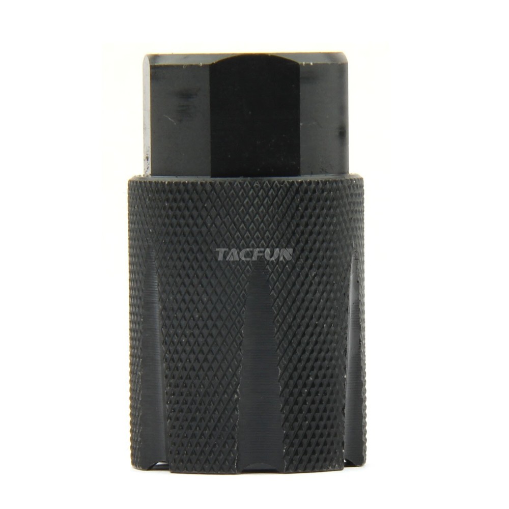 9mm Steel 1/2x28 TPI Compact Low Concussion Muzzle Brake Compensator For Glock