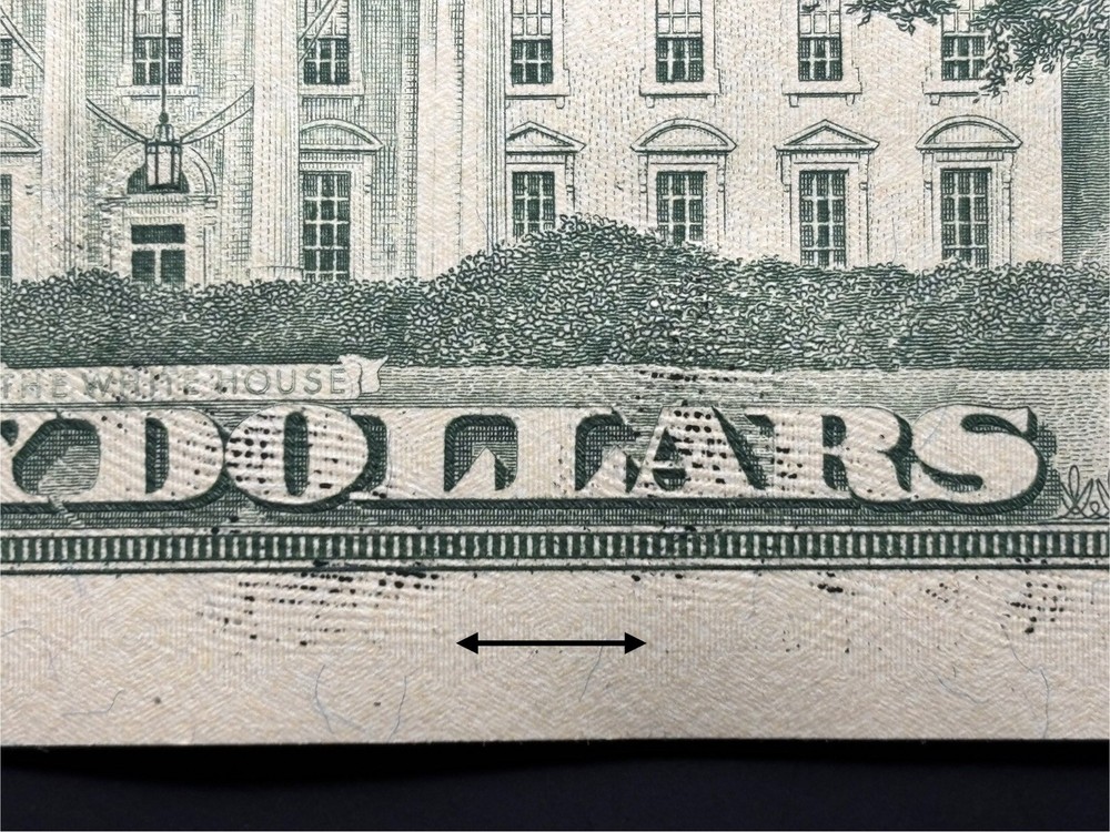 2017-A Series $20 Dollar Bill ERROR: WET INK SMEAR