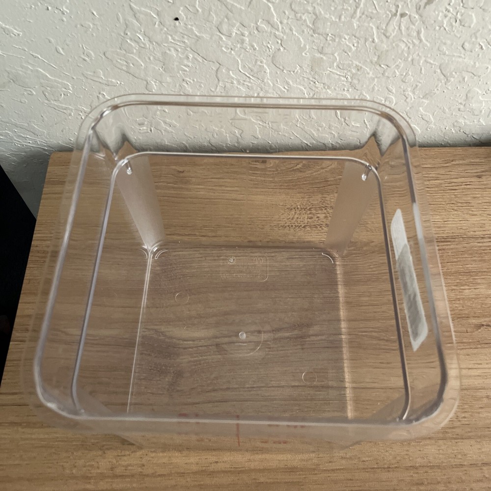 Square Food Container 6-Quart Polycarbonate Clear NSF (only container) NEW