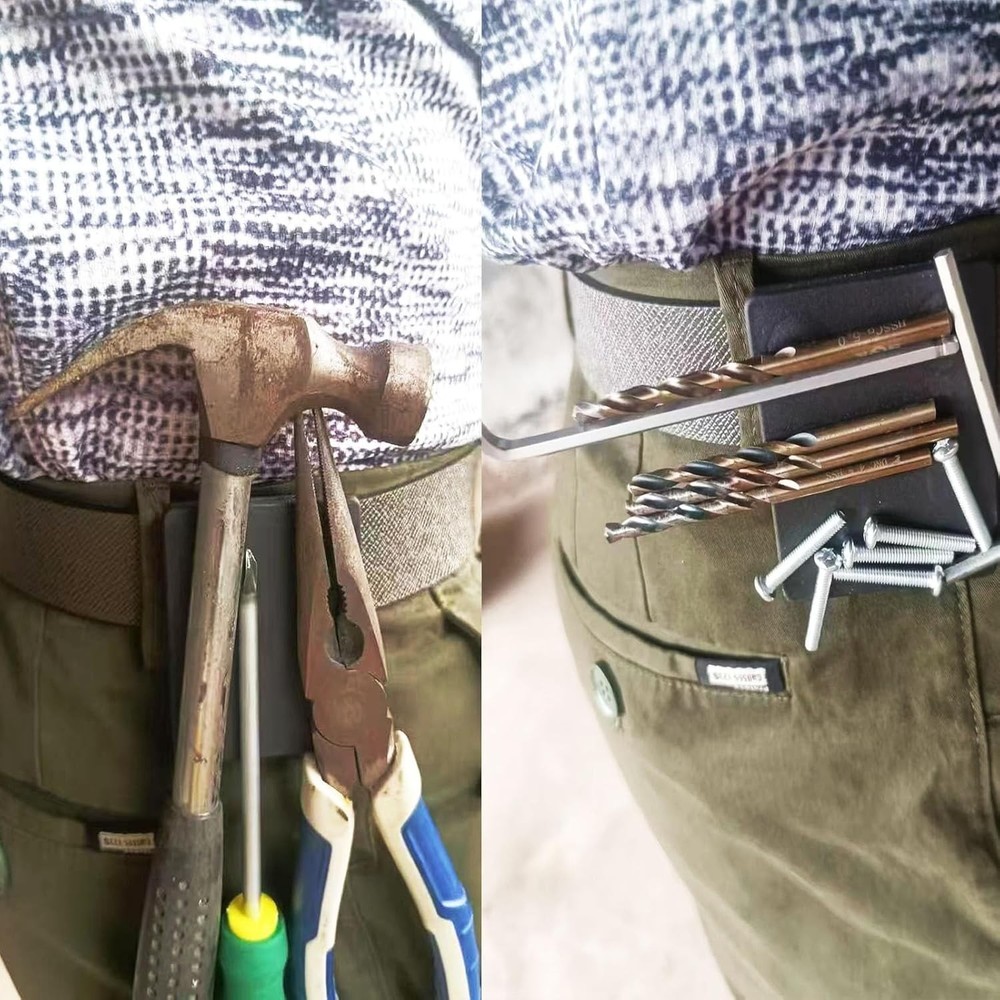 Versatile 2PCS Magnetic Clips - Heavy Duty Tool Holders for Craftsmen