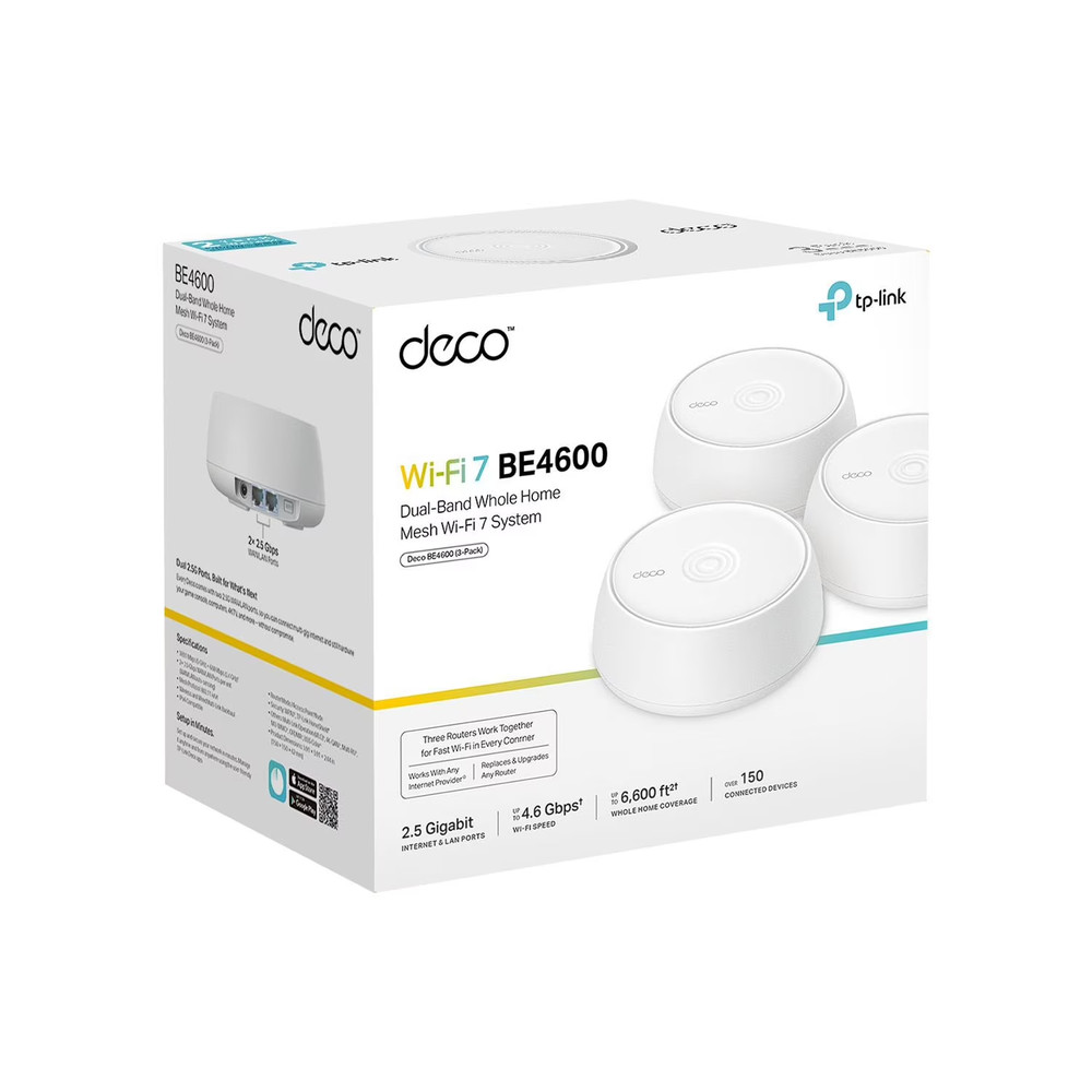 TP-Link Deco BE4600 Wi-Fi 7 Whole Home System Mesh 3-Pack