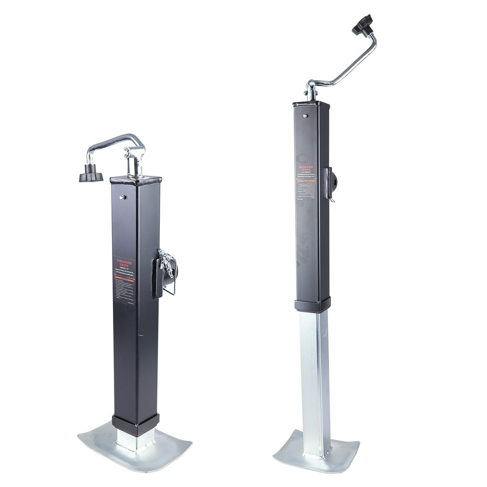 13" Adjustable Drop Leg 15" Lift 8000lbs Swivel Trailer Jack Tongue Pipe-mount