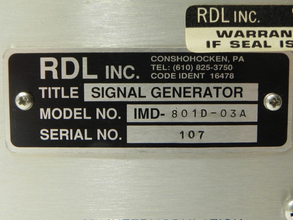 RDL IMD-801D-03A Intermodulation Distortion Simulator