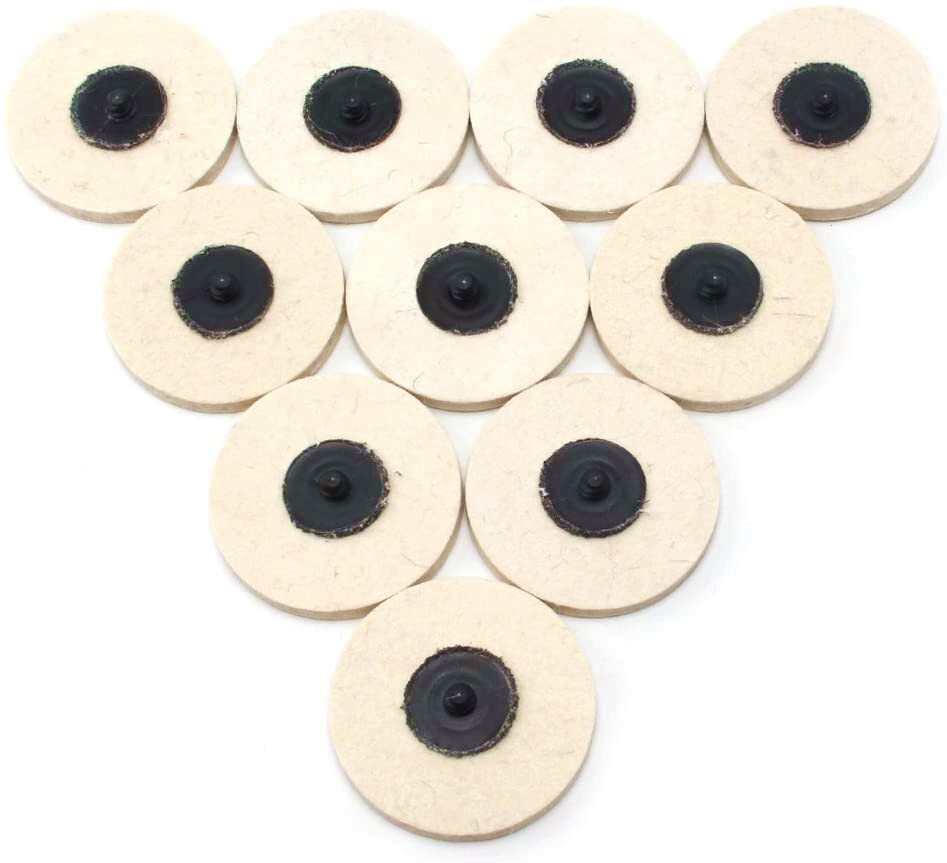 20Pcs 3In Sanding Disc Felt Quick Change Wool Buffing Pad Sanding Disc R-Type
