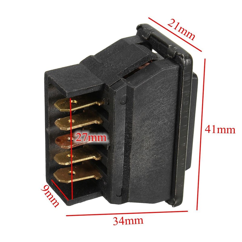 2x Car Power Door Lock Switch Unlock Spring Return 5-Pin 12V DC DPDT Universal