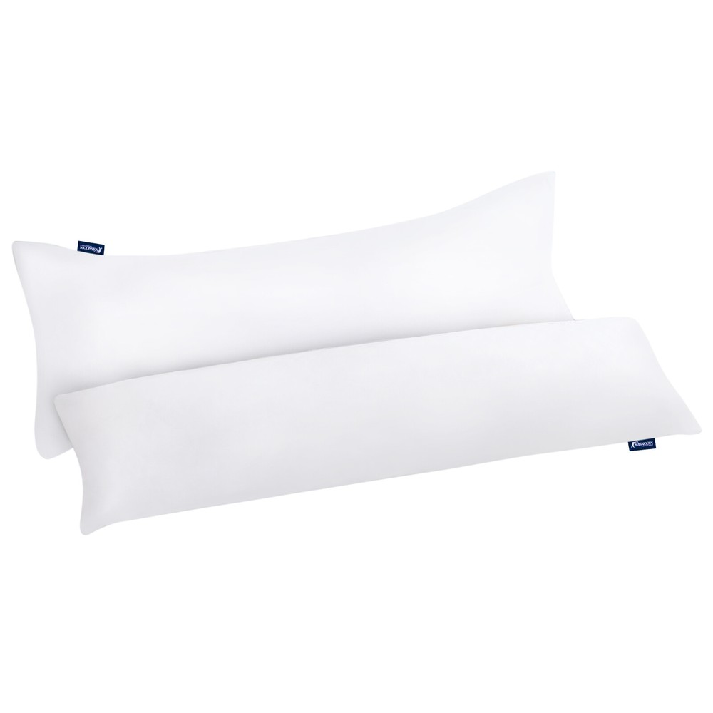 Waterproof Pillow Protector Body Size Zippered Pillow Cases 21"x55" White 2 Pack