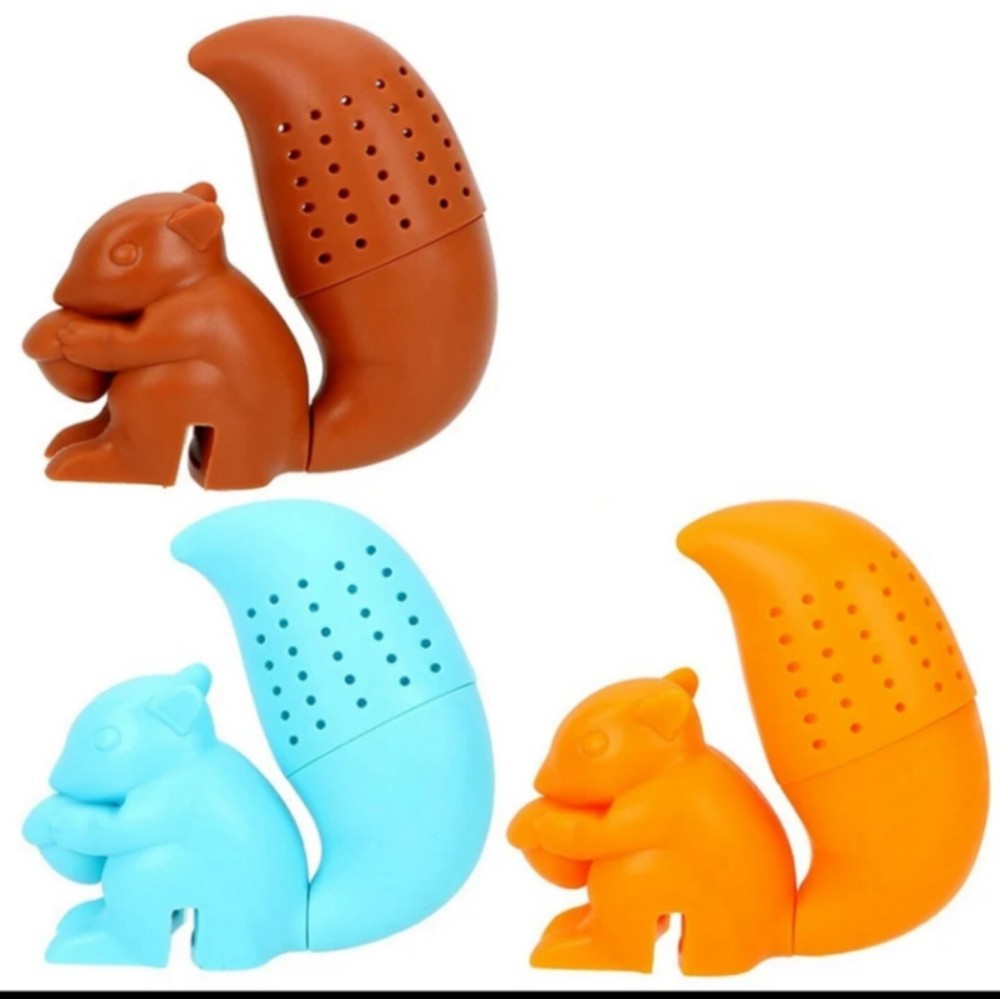 3 Pc Silicone Squirrel Tea Infuser Steeper Tea Strainer Tea Lovers Gift