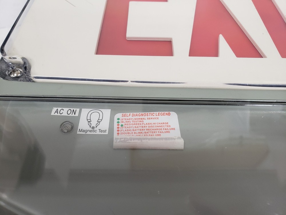 Unbranded Wet Location Combo LED Exit/Emergency Light, Double Face