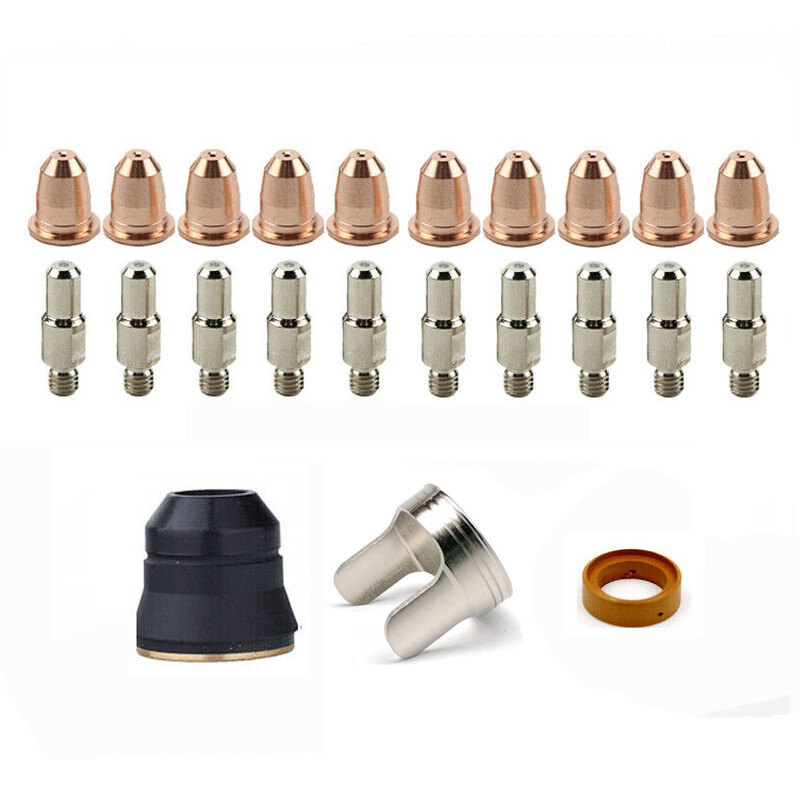 Plasma Cutting Torch Tips Electrodes Shield Cap kits Fits IPT-53 Plasma Torch