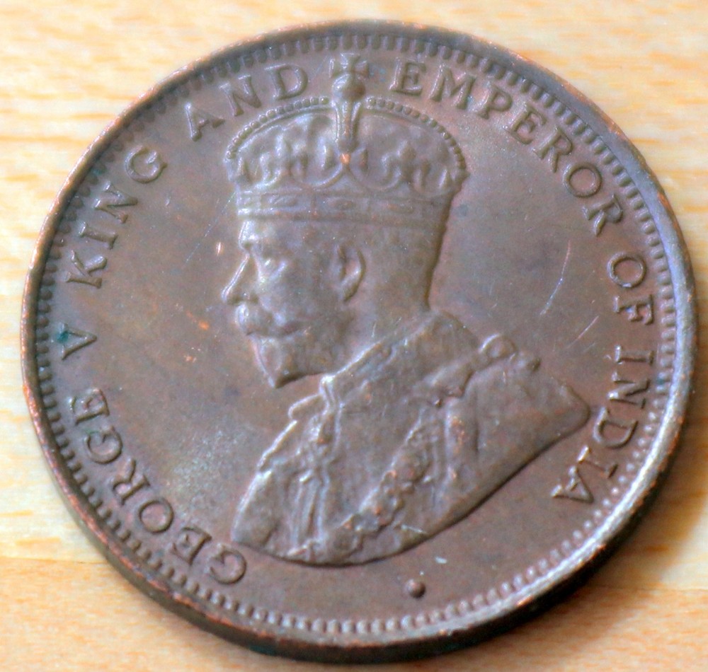 1926 Ceylon Sri Lanka 1/2 Cent