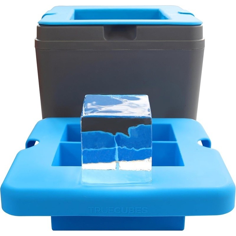 Clear Ice Cube Mold Perfect Drinks Bartender Choice Silicone Tray 4 Large Cubes