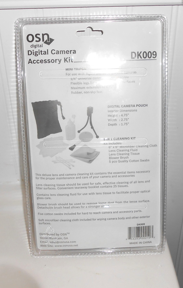 DIGITAL CAMERA ACCESSORY KIT - MODEL DK009 - OSN DIGITAL