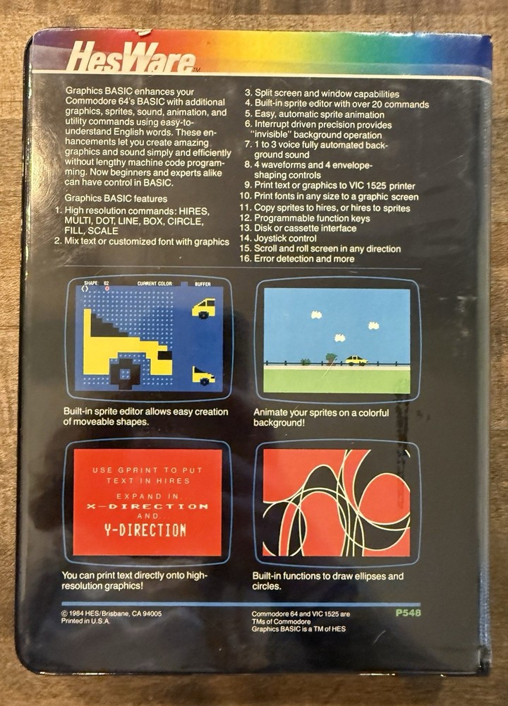 Hess Ware Graphics Basic Commodore 64