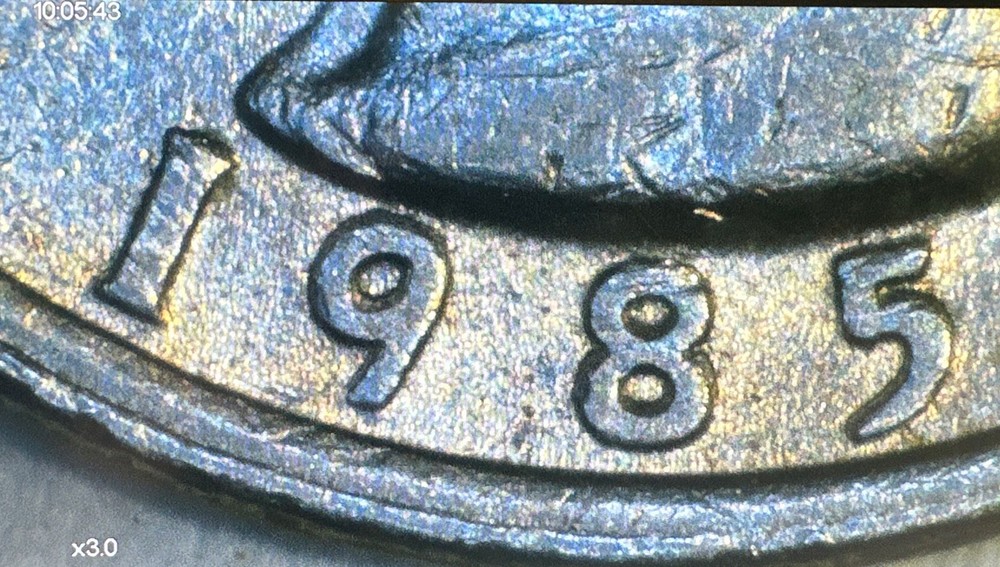 1985-D 25C Washington Quarter - Multiple Errors / Rim Doubling / DDR Errors