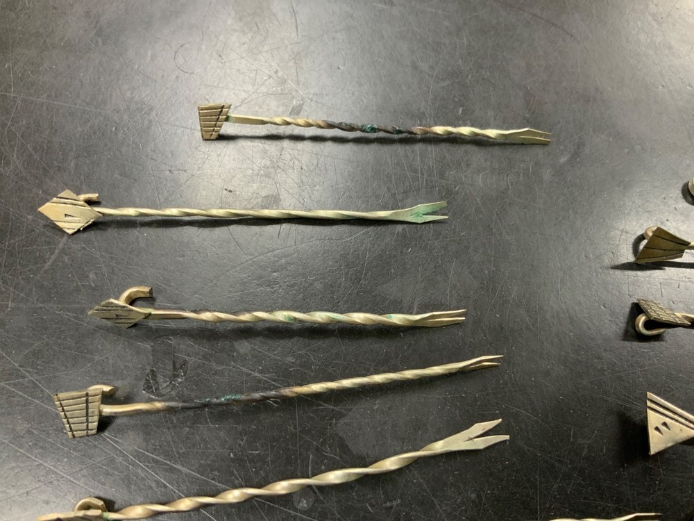 12 vintage handmade apetizer/martini olive picks