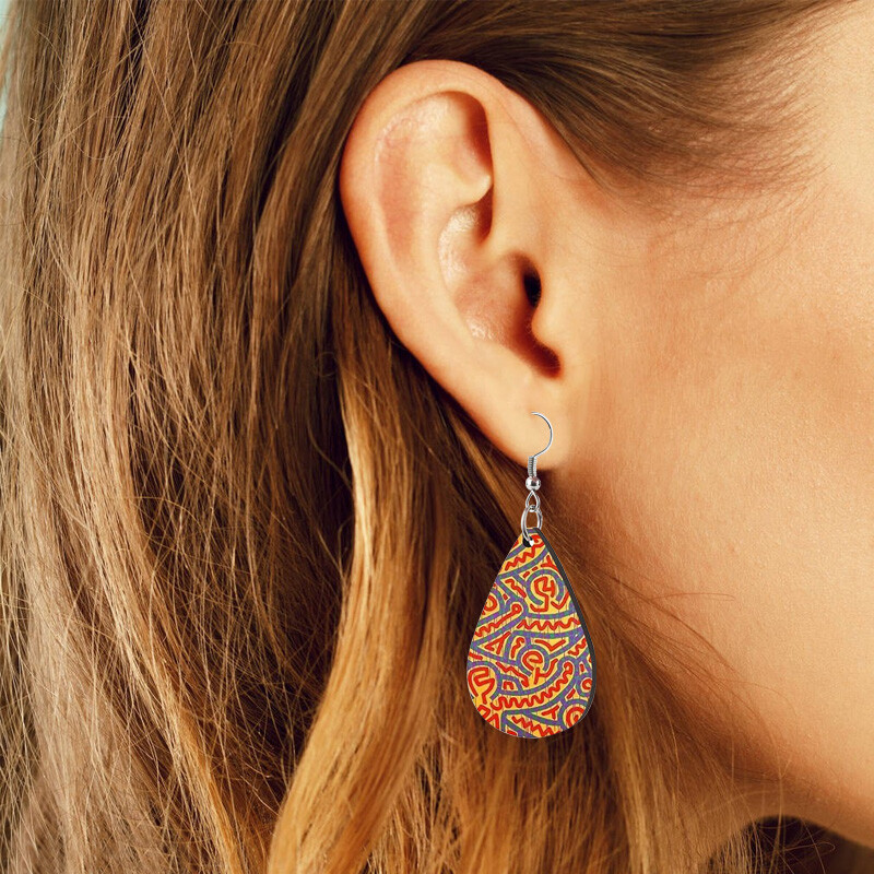 30pcs Sublimation Blank Earring Kit Double-sided Drop Earrings DIY Earring Set