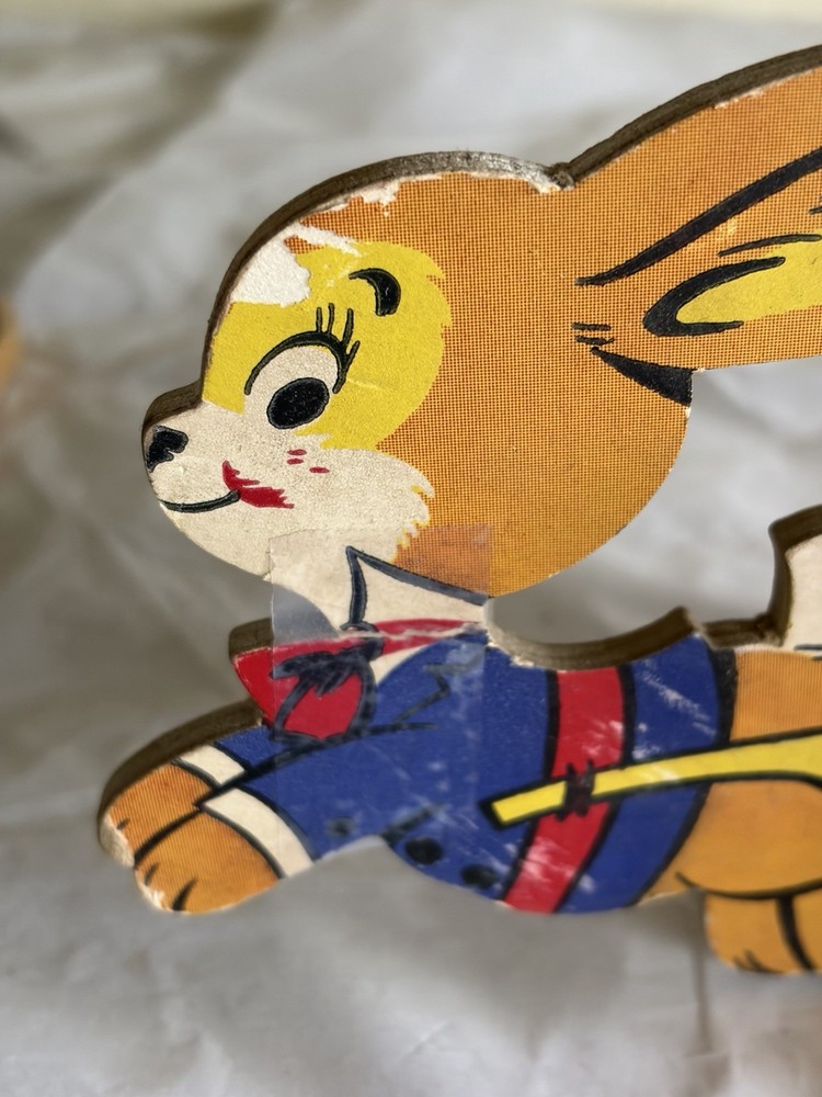 Vintage Whitmans Candy Container Rabbit Pulling A Wagon