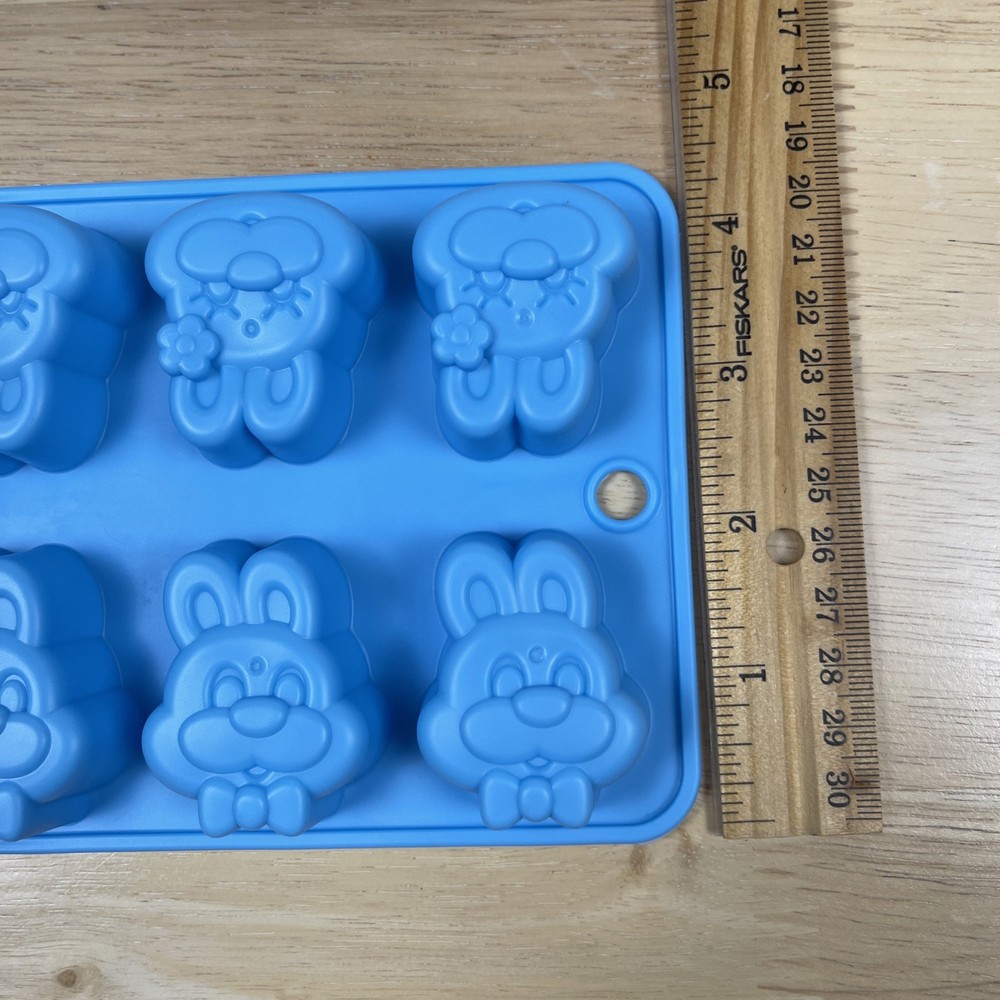 2 - Easter Bunny Ice Cube, Edible Gummies, Candy, Jigglers Flexible Mold