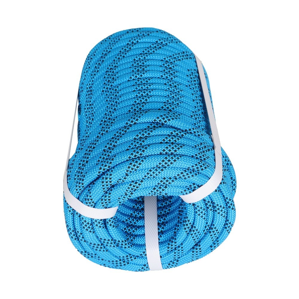 3/8" × 100' Arborist Tree Rope Braid Polyester Rope Blue & Black