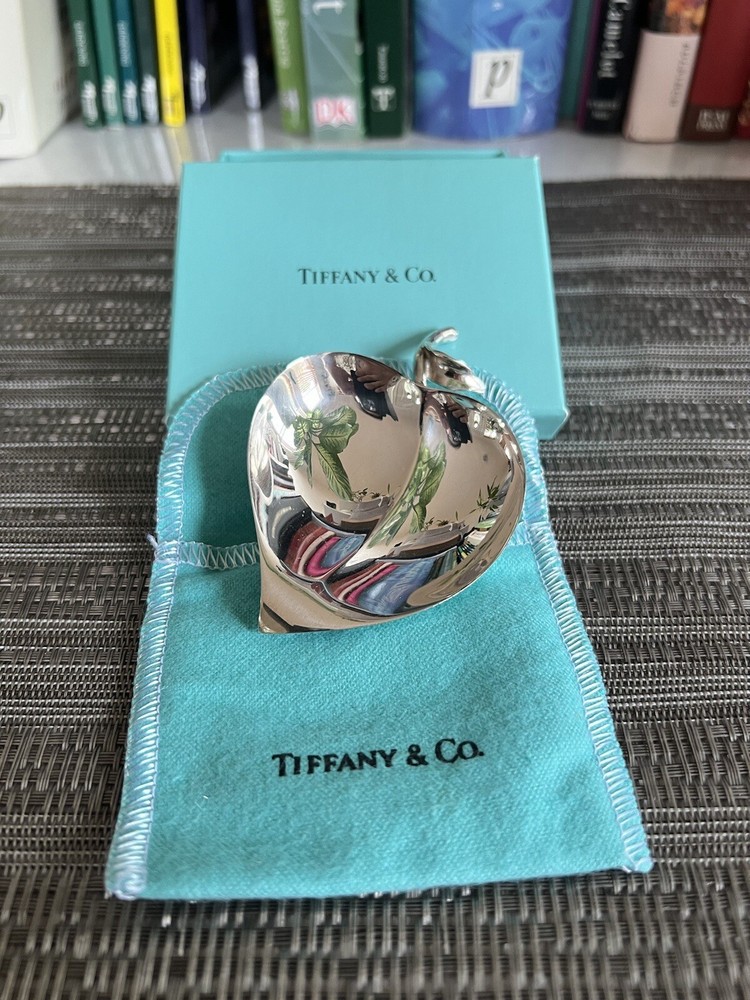 NEW! Tiffany & Co Sterling Silver Leaf  Trinket Dish