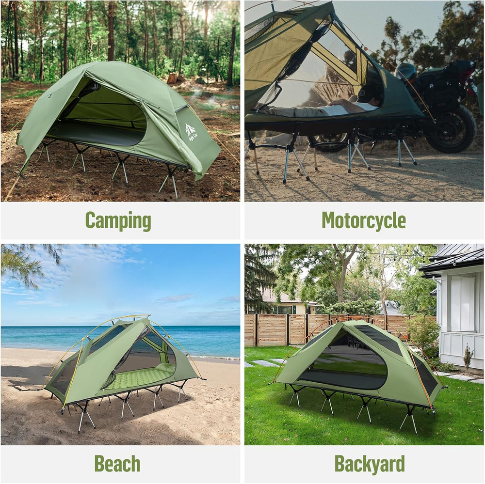 OFF-GROUND CAMPING COT TENT Waterproof Single Person Portable