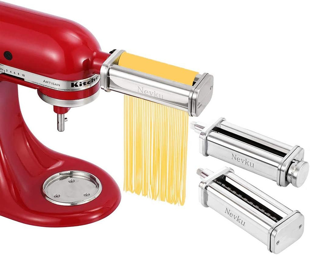 Pasta Maker Attachments Set for All Kitchenaid Stand Mixer, Including Pasta Shee