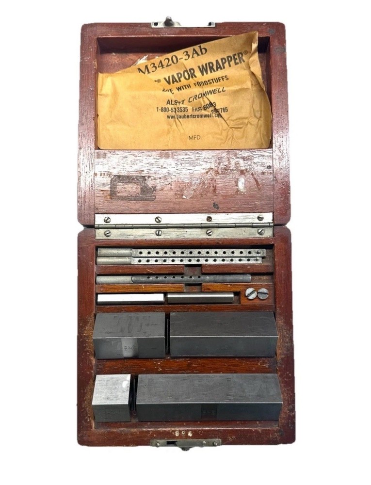 Nice PRATT & WHITNEY GAGE BLOCKS 1"-4" Stackable With Extension Rods