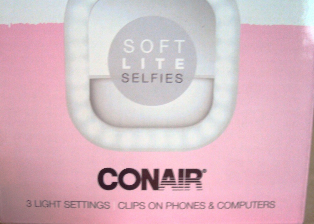 2PCS NEW CONAIR REFLECTIONS SELFIE RING LIGHT & MIRROR Soft Light Clip On!!