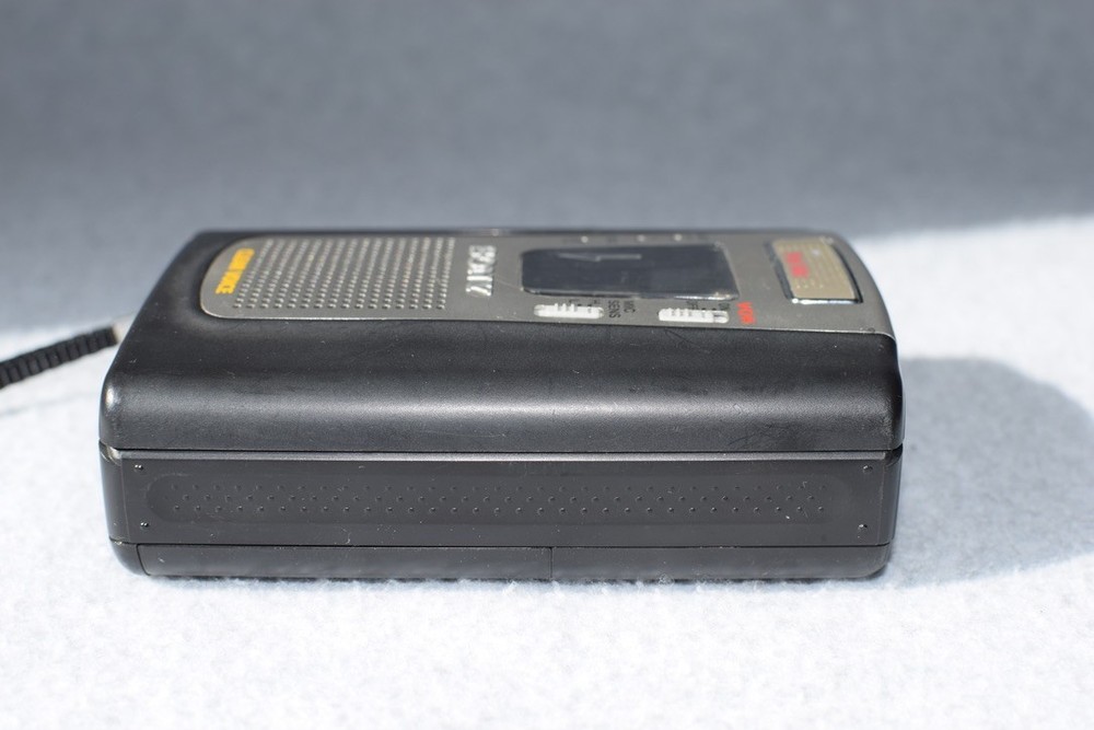 Sony Cassette-Corder TCM-459V Black Silver Tested Working W Strap