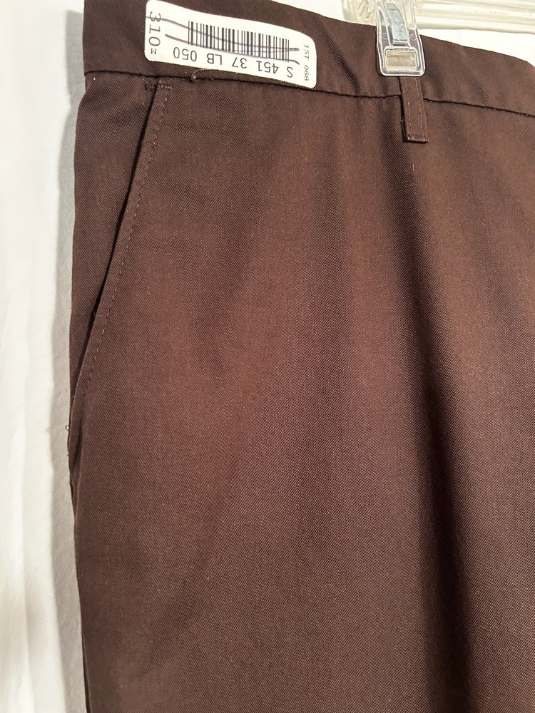 MENS 48 X 29 SOFTWILL BROWN UNIFORM WORK PANTS