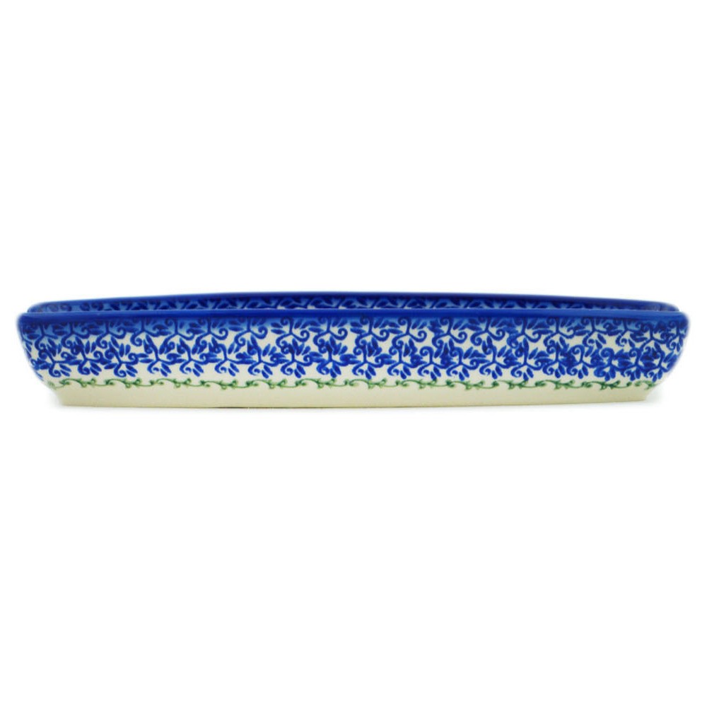 Polish Pottery Corn Tray 9" Fluctuating Pansy's