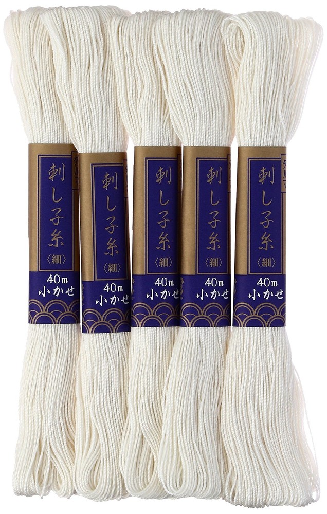 White YARN Sashiko Thread Thin Ideal for Embroidery and Stitching 80 Yards