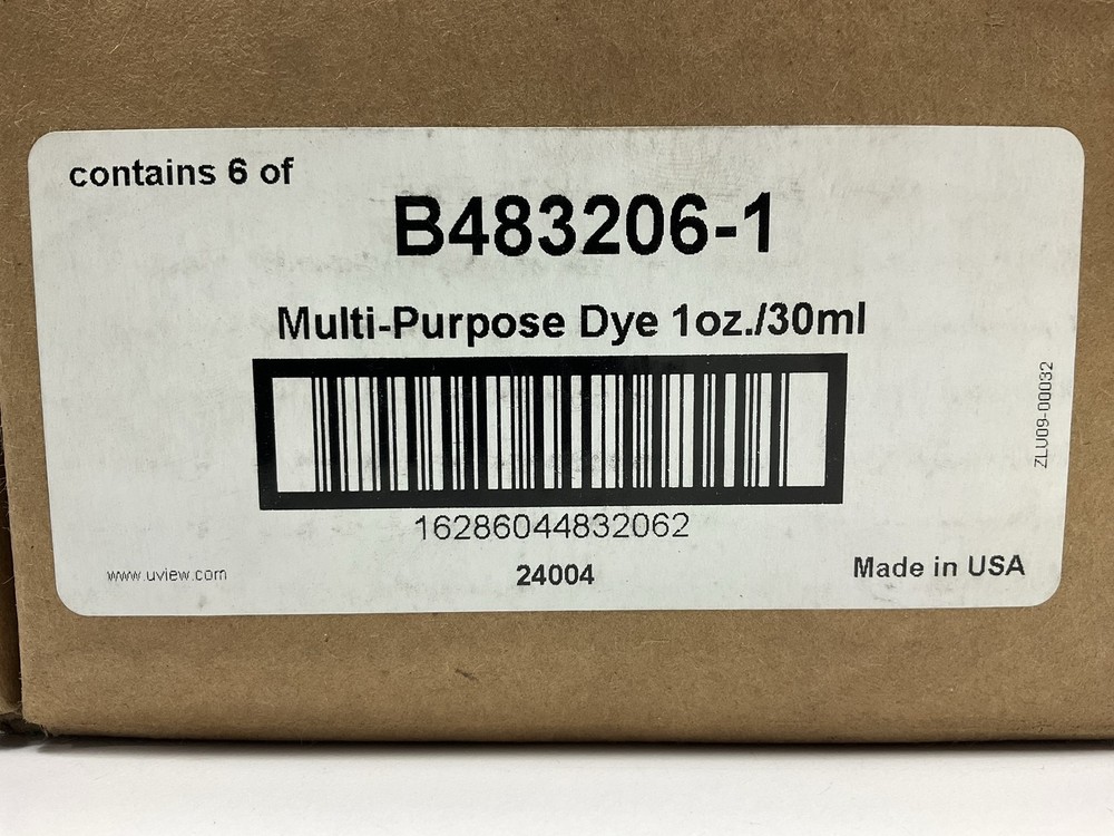 (7) X 1oz - UVIEW B483206 Multi-Purpose Leak Detection Dye Bottles