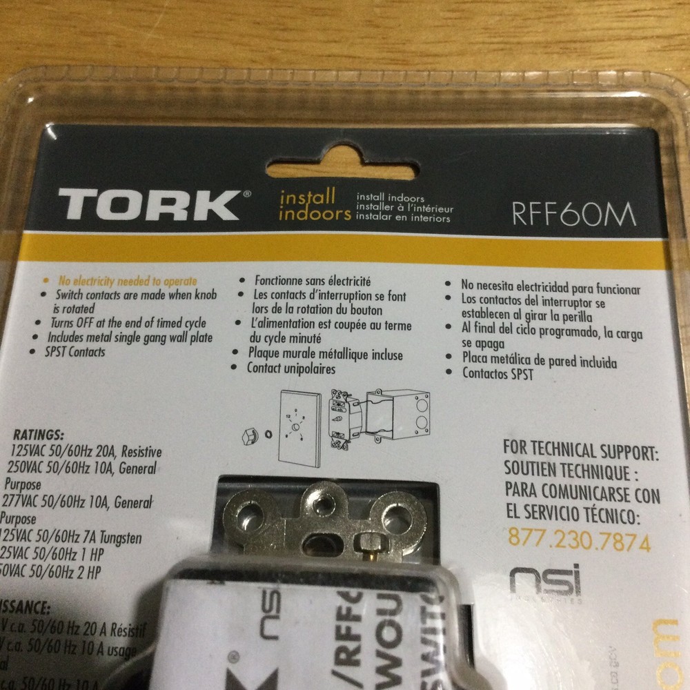 Tork Rff60m Spring-Wound Timer,Range 0 To 60 Minutes