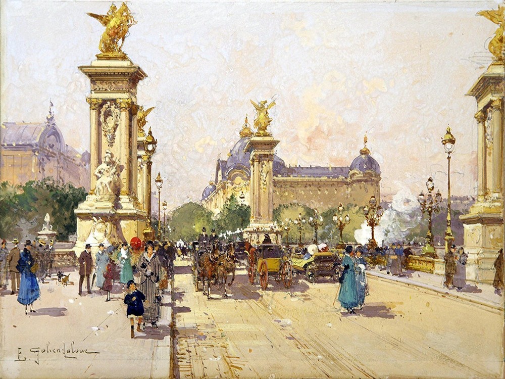 Paris Grand Palais by E. Laloue Tile Mural Kitchen Wall Backsplash Ceramic 10x8
