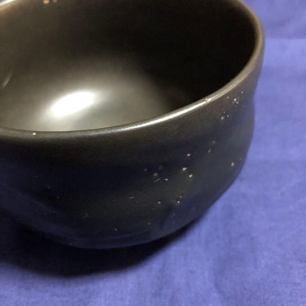 Tea Utensils ② Black round shape swirl pattern