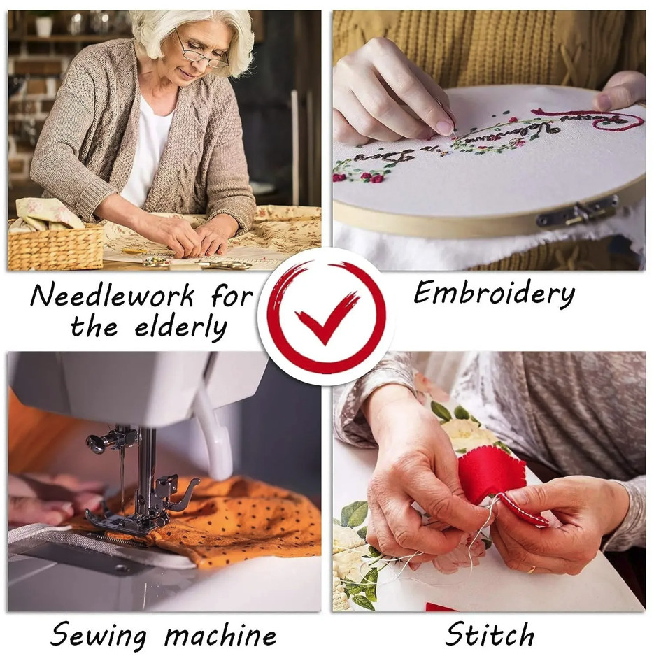 6pcs Needle Threader Sewing Tool Plastic Wire Loop Easy Threading Set - NEW