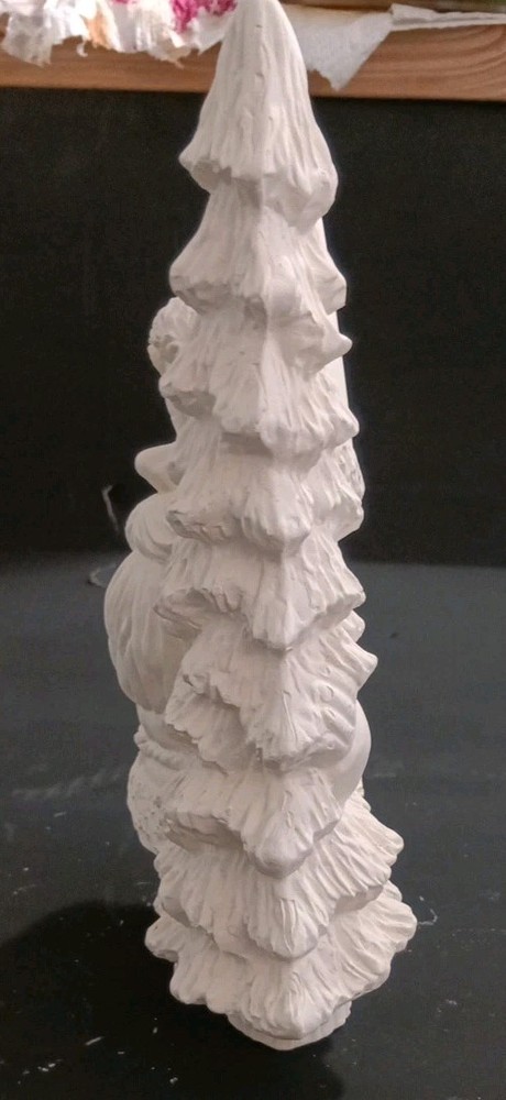 Ready To Paint Ceramic Bisque Knome With Christmas Tree