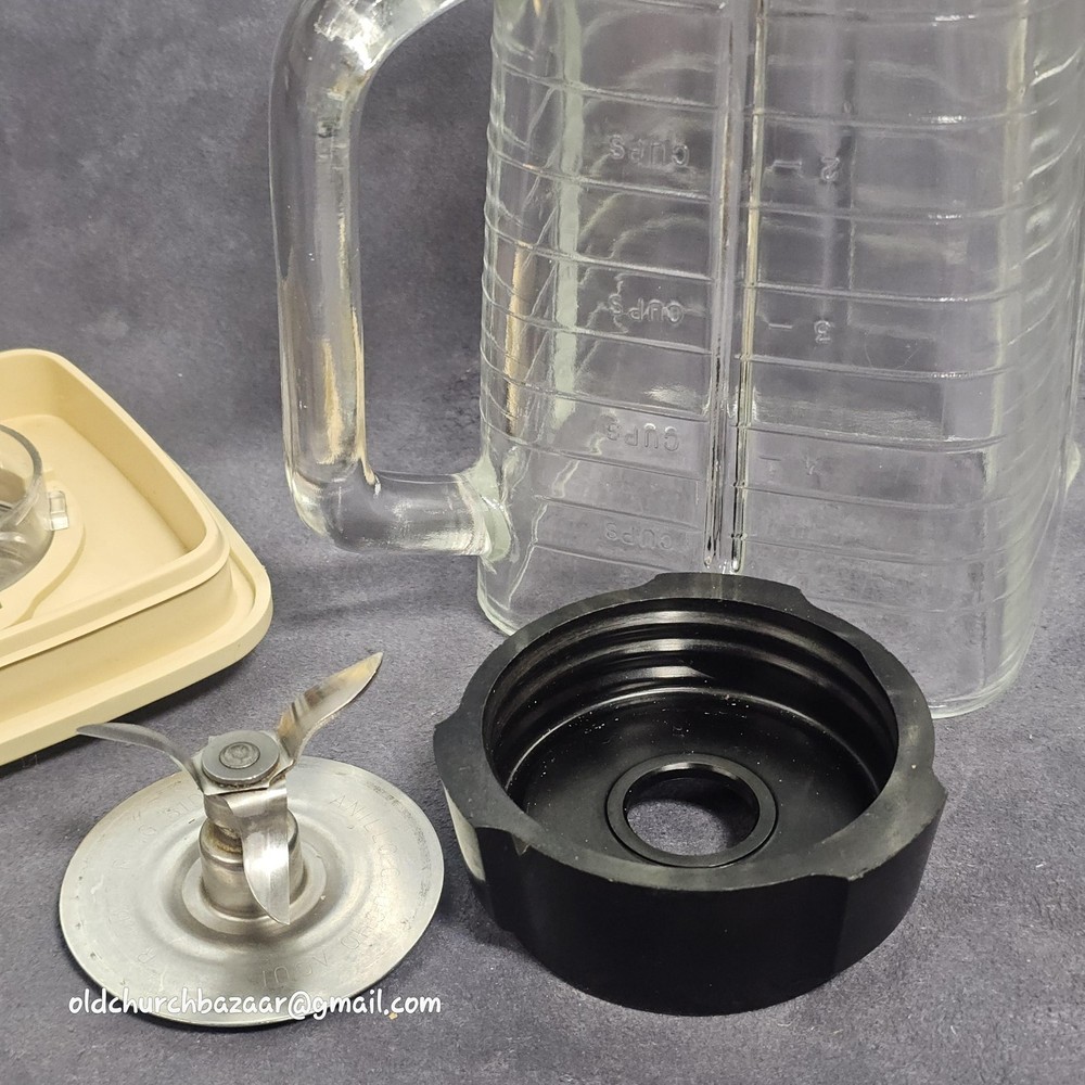 Vintage Osterizer Blender Blade Set Replacement Base Ring Lid Blade & Lid, Cap
