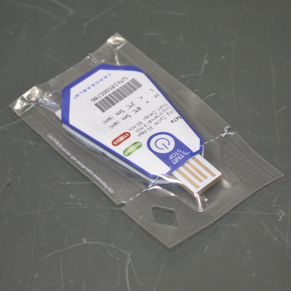 Traceable USB Temp Data Logger 6474, Single Use Thermometer, 8° C, 2° C