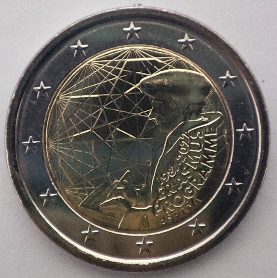 Spain 2 euro coin 2022 "ERASMUS" UNC