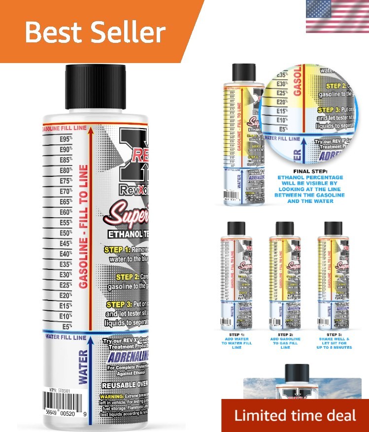 Reusable Gasoline Ethanol Testing Kit - Accurate Level Readings E10 to E90