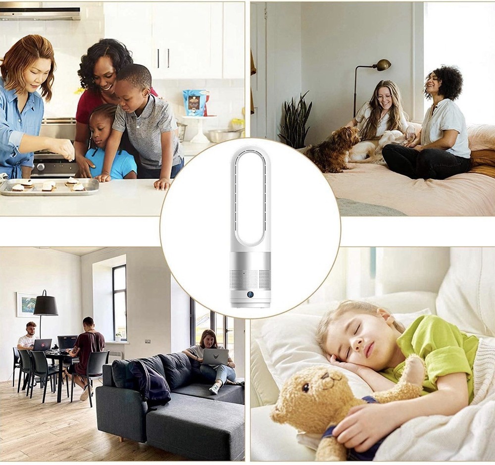 22” Bladeless Cooling Tower Fan Quiet Oscillating Fan with Remote Timer