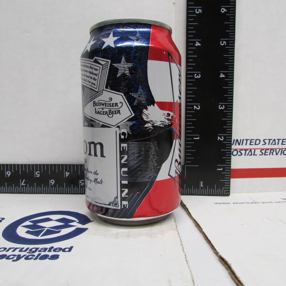 2022 Budweiser LIMITED empty 12oz beer can FREEDOM LET IT RING EAGLE FLAG
