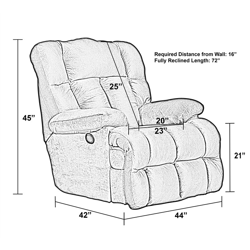 Cirrus Rocker Recliner in Sage Green Polyester Fabric