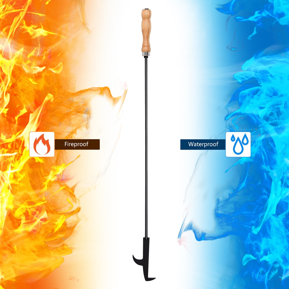 Heavy Duty 32" Fire Pit Poker Stick w/Barb for Campfire Fireplace Fire Pit Tools