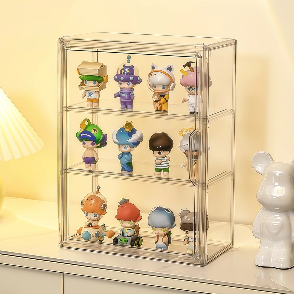 3 Tier Clear Acrylic Display Case, Blind Box Transparent Organizer, Stackable Sh
